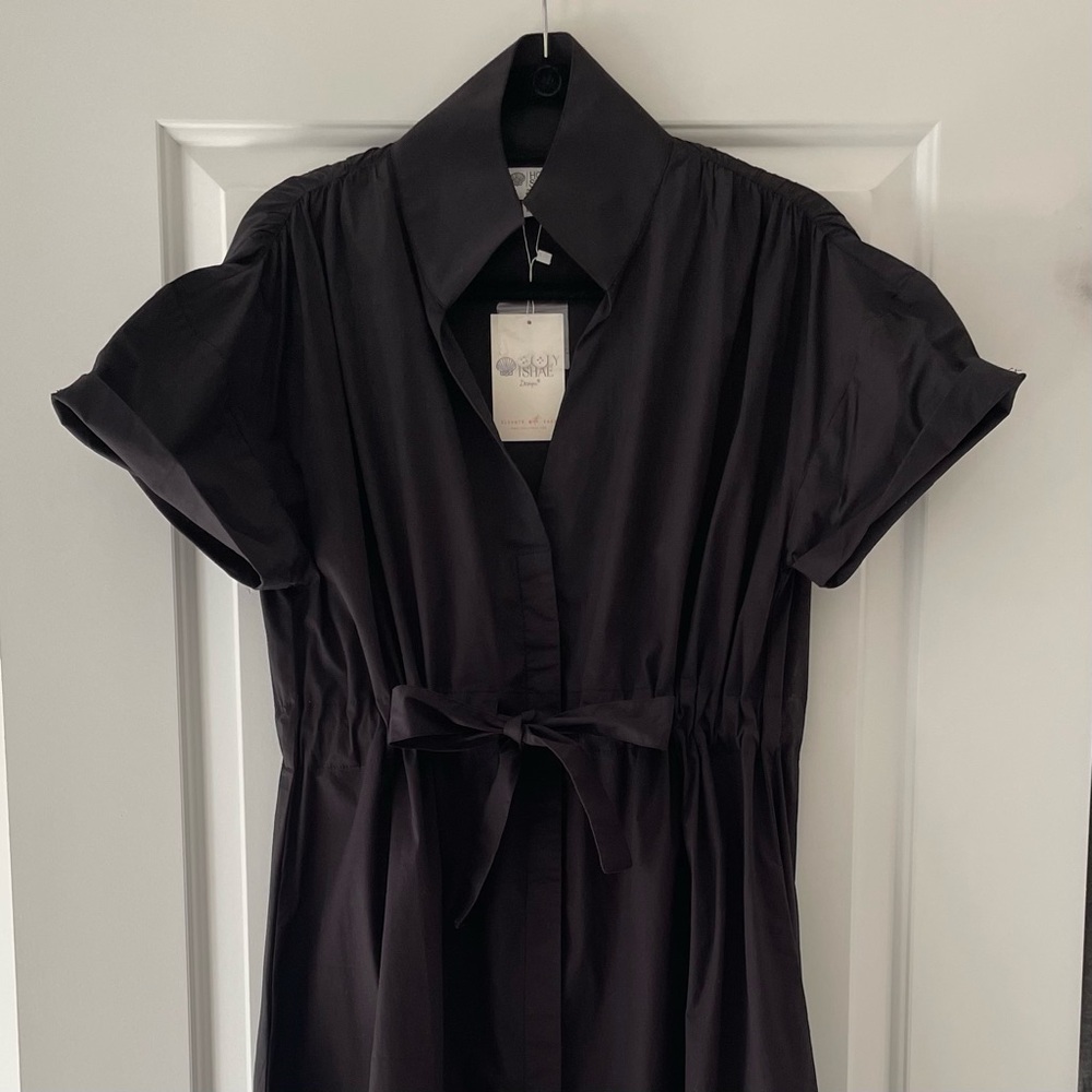 Cotton Black Shirt Dress